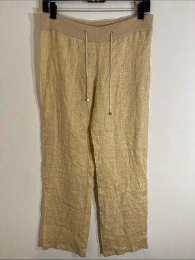 Alexander McQueen linen logo pants 40/small 4